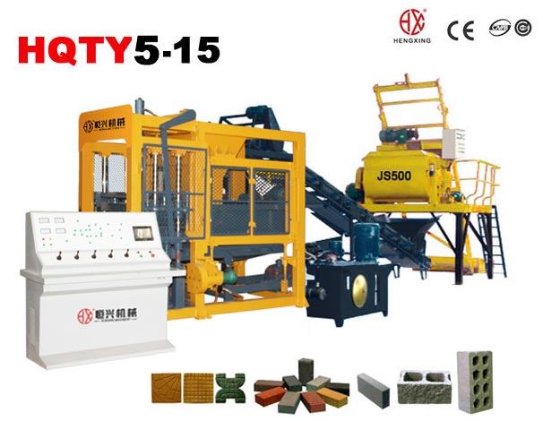 QT5-15小型空心磚機(ji) 混凝土空心砌(qì)塊成型機